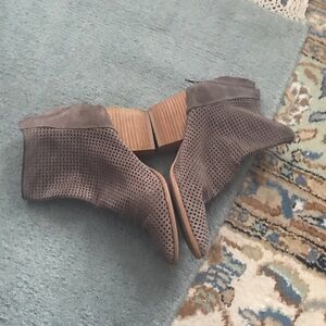 Jeffrey Campbell Perforated Brown Ankle Boots